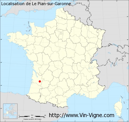 Carte  de Le Pian-sur-Garonne